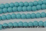 CTU1211 15.5 inches 6mm round synthetic turquoise beads