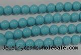 CTU1212 15.5 inches 8mm round synthetic turquoise beads