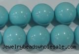 CTU1217 15.5 inches 18mm round synthetic turquoise beads