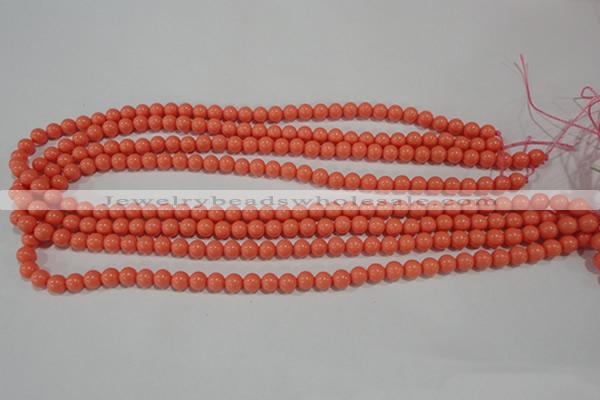 CTU1312 15.5 inches 6mm round synthetic turquoise beads