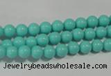 CTU1382 15.5 inches 6mm round synthetic turquoise beads