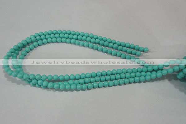 CTU1382 15.5 inches 6mm round synthetic turquoise beads