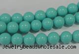 CTU1383 15.5 inches 8mm round synthetic turquoise beads