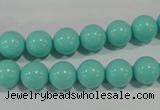 CTU1384 15.5 inches 10mm round synthetic turquoise beads