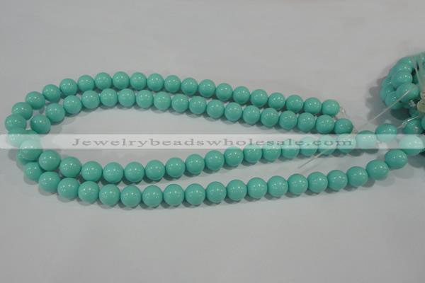 CTU1384 15.5 inches 10mm round synthetic turquoise beads