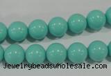 CTU1385 15.5 inches 12mm round synthetic turquoise beads