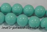 CTU1386 15.5 inches 14mm round synthetic turquoise beads