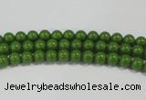 CTU1390 15.5 inches 4mm round synthetic turquoise beads