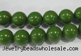 CTU1395 15.5 inches 12mm round synthetic turquoise beads