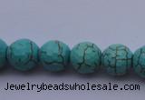 CTU14 15.5 inches 10mm faceted round blue turquoise beads Wholesale