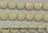 CTU1445 15.5 inches 12mm faceted round synthetic turquoise beads