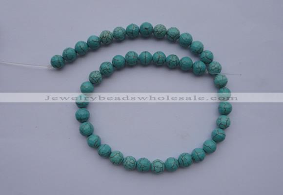 CTU15 15.5 inches 12mm faceted round blue turquoise beads Wholesale