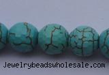 CTU16 15.5 inches 16mm faceted round blue turquoise beads Wholesale