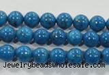 CTU1623 15.5 inches 10mm round synthetic turquoise beads