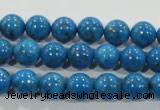 CTU1624 15.5 inches 12mm round synthetic turquoise beads