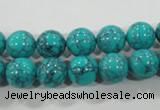 CTU1674 15.5 inches 10mm round synthetic turquoise beads