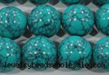 CTU1679 15.5 inches 20mm round synthetic turquoise beads