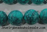 CTU1689 15.5 inches 20mm faceted round synthetic turquoise beads