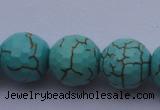 CTU17 15.5 inches 18mm faceted round blue turquoise beads Wholesale