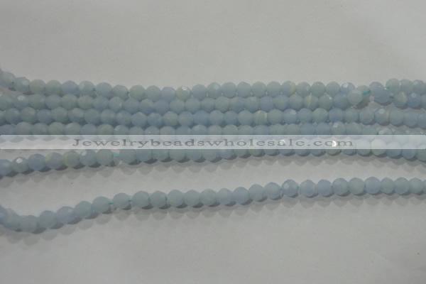 CTU1741 15.5 inches 4mm faceted round synthetic turquoise beads