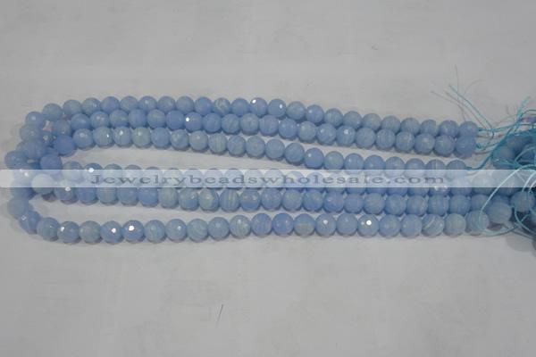 CTU1743 15.5 inches 8mm faceted round synthetic turquoise beads