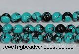 CTU1802 15.5 inches 6mm round synthetic turquoise beads