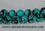 CTU1804 15.5 inches 10mm round synthetic turquoise beads