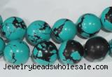 CTU1805 15.5 inches 12mm round synthetic turquoise beads