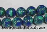 CTU1815 15.5 inches 12mm round synthetic turquoise beads