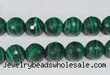 CTU1824 15.5 inches 10mm faceted round synthetic turquoise beads