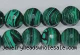 CTU1826 15.5 inches 14mm faceted round synthetic turquoise beads