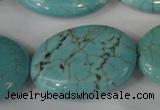 CTU1897 15.5 inches 25*35mm oval imitation turquoise beads