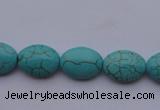 CTU19 15.5 inches 12*16mm oval blue turquoise strand beads Wholesale