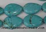 CTU1905 15.5 inches 18*25mm flat teardrop imitation turquoise beads