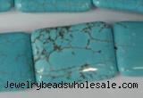 CTU1918 15.5 inches 22*30mm rectangle imitation turquoise beads