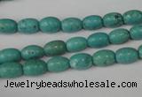 CTU1938 15.5 inches 6*9mm rice imitation turquoise beads