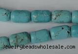 CTU1940 15.5 inches 10*15mm tube imitation turquoise beads