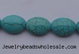 CTU20 15.5 inches 13*18mm oval blue turquoise strand beads Wholesale