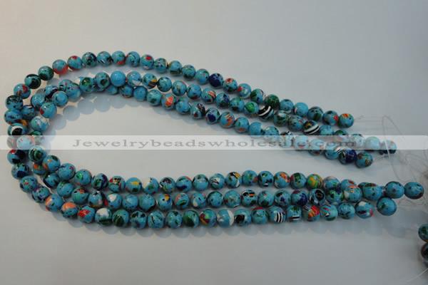 CTU2002 15.5 inches 8mm round synthetic turquoise beads