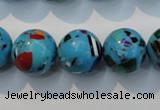 CTU2005 15.5 inches 14mm round synthetic turquoise beads