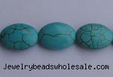 CTU21 15.5 inches 15*20mm oval blue turquoise strand beads Wholesale