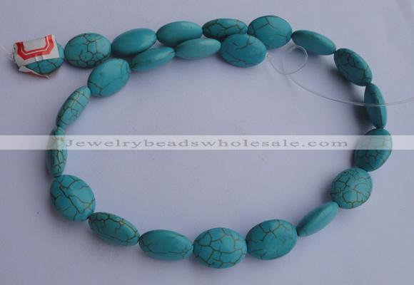 CTU21 15.5 inches 15*20mm oval blue turquoise strand beads Wholesale