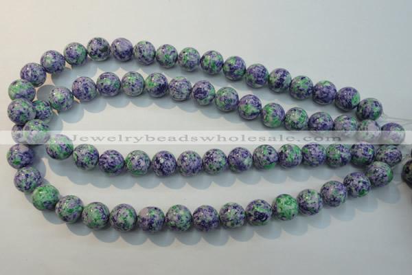 CTU2154 15.5 inches 12mm round synthetic turquoise beads