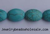 CTU22 15.5 inches 20*28mm oval blue turquoise strand beads Wholesale