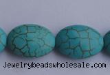 CTU23 15.5 inches 25*35mm oval blue turquoise strand beads Wholesale