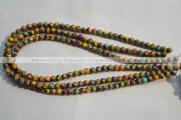 CTU2321 15.5 inches 6mm round synthetic turquoise beads