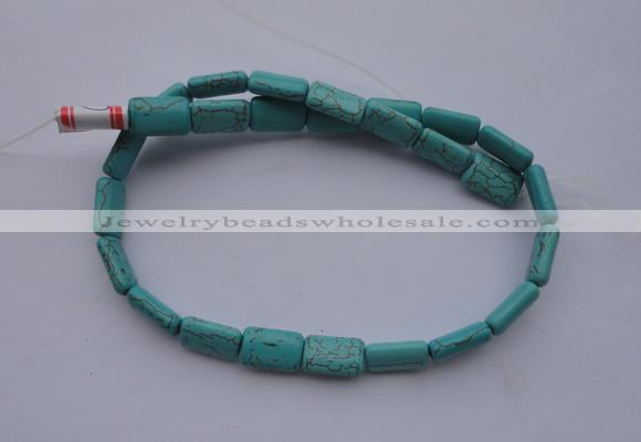 CTU24 15.5 inches 10*15mm rectangle blue turquoise beads Wholesale