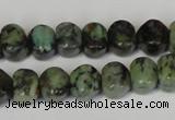 CTU2460 15.5 inches 6*6mm pumpkin African turquoise beads wholesale