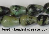 CTU2465 15.5 inches 7*10mm teardrop African turquoise beads wholesale