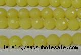 CTU2525 15.5 inches 8mm faceted round synthetic turquoise beads